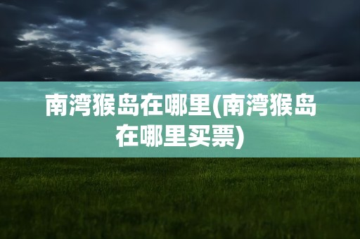 南湾猴岛在哪里(南湾猴岛在哪里买票)
