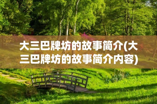 大三巴牌坊的故事简介(大三巴牌坊的故事简介内容)