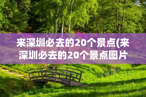 来深圳必去的20个景点(来深圳必去的20个景点图片)