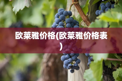 欧莱雅价格(欧莱雅价格表)