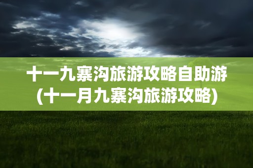 十一九寨沟旅游攻略自助游(十一月九寨沟旅游攻略)