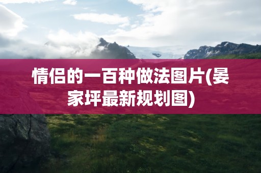 情侣的一百种做法图片(晏家坪最新规划图)