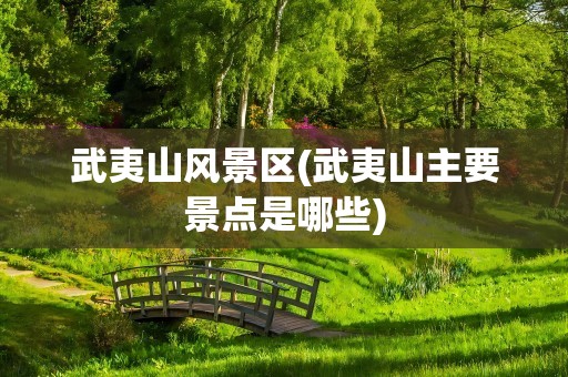 武夷山风景区(武夷山主要景点是哪些)