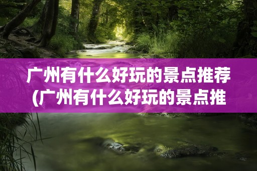 广州有什么好玩的景点推荐(广州有什么好玩的景点推荐一下)