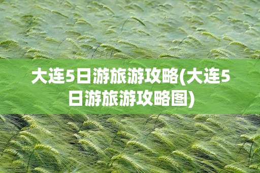 大连5日游旅游攻略(大连5日游旅游攻略图)