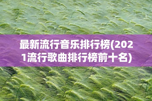 最新流行音乐排行榜(2021流行歌曲排行榜前十名)