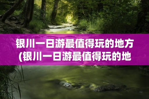 银川一日游最值得玩的地方(银川一日游最值得玩的地方5A)
