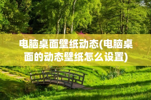电脑桌面壁纸动态(电脑桌面的动态壁纸怎么设置)