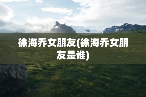 徐海乔女朋友(徐海乔女朋友是谁)