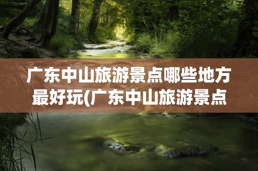 广东中山旅游景点哪些地方最好玩(广东中山旅游景点哪些地方最好玩儿)