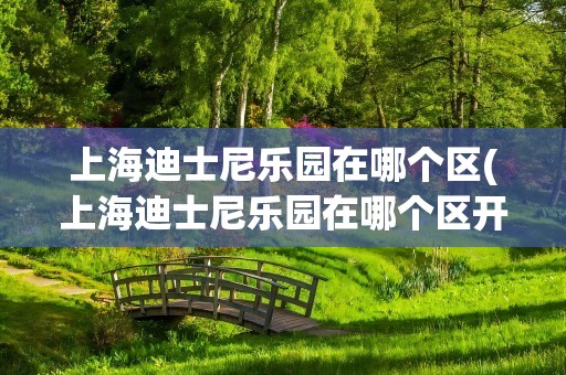 上海迪士尼乐园在哪个区(上海迪士尼乐园在哪个区开)
