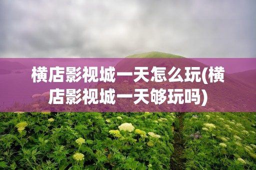 横店影视城一天怎么玩(横店影视城一天够玩吗)