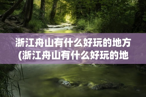 浙江舟山有什么好玩的地方(浙江舟山有什么好玩的地方吗)
