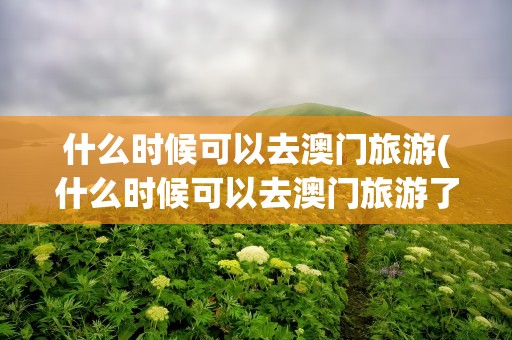 什么时候可以去澳门旅游(什么时候可以去澳门旅游了)