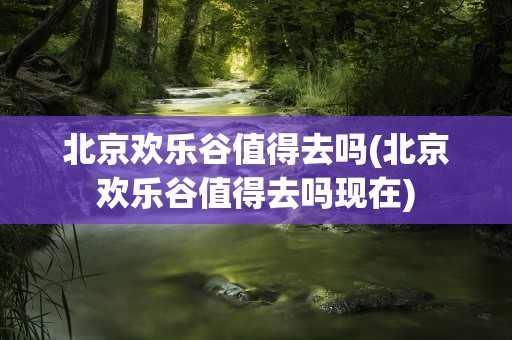北京欢乐谷值得去吗(北京欢乐谷值得去吗现在)