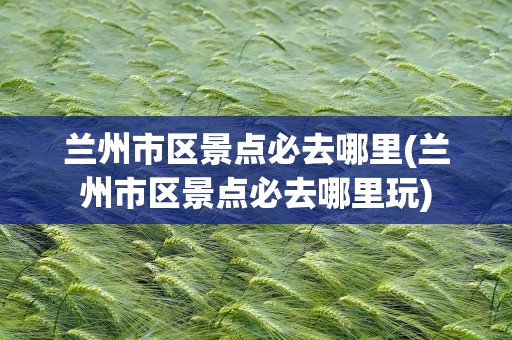 兰州市区景点必去哪里(兰州市区景点必去哪里玩)