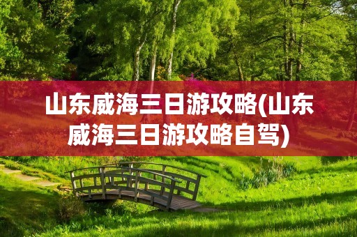 山东威海三日游攻略(山东威海三日游攻略自驾)