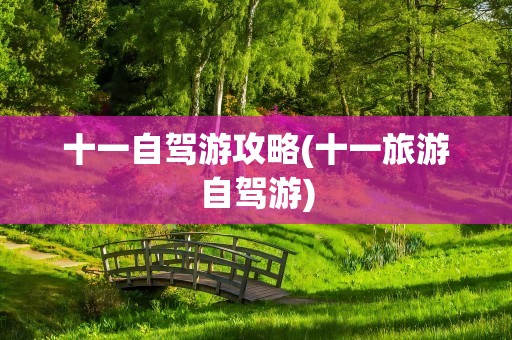 十一自驾游攻略(十一旅游自驾游)