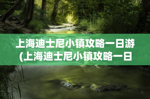 上海迪士尼小镇攻略一日游(上海迪士尼小镇攻略一日游图片)
