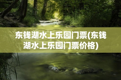 东钱湖水上乐园门票(东钱湖水上乐园门票价格)