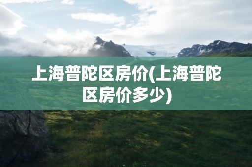上海普陀区房价(上海普陀区房价多少)