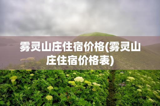 雾灵山庄住宿价格(雾灵山庄住宿价格表)