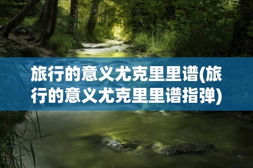 旅行的意义尤克里里谱(旅行的意义尤克里里谱指弹)