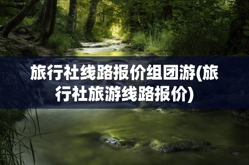 旅行社线路报价组团游(旅行社旅游线路报价)