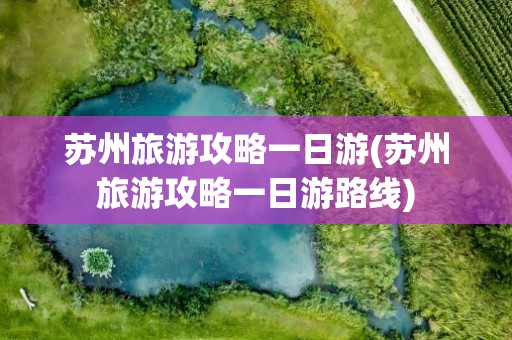 苏州旅游攻略一日游(苏州旅游攻略一日游路线)