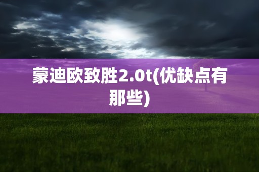 蒙迪欧致胜2.0t(优缺点有那些)