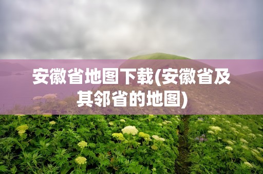 安徽省地图下载(安徽省及其邻省的地图)