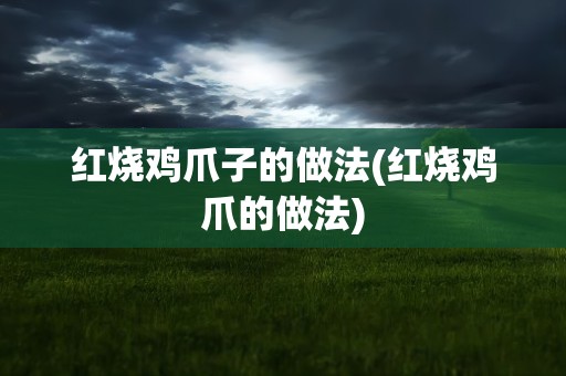 红烧鸡爪子的做法(红烧鸡爪的做法)