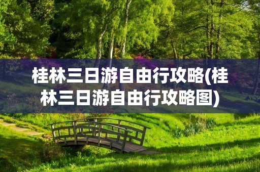 桂林三日游自由行攻略(桂林三日游自由行攻略图)