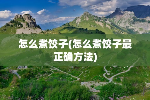 怎么煮饺子(怎么煮饺子最正确方法)