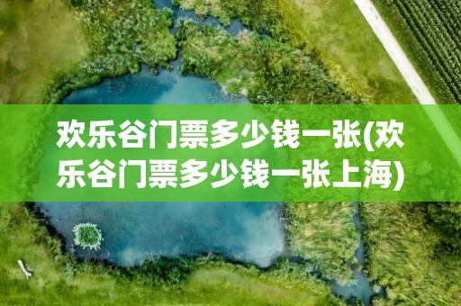 欢乐谷门票多少钱一张(欢乐谷门票多少钱一张上海)