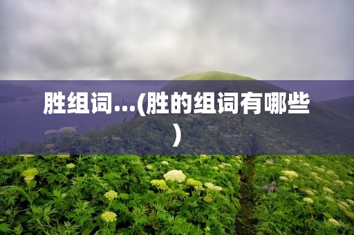 胜组词...(胜的组词有哪些)