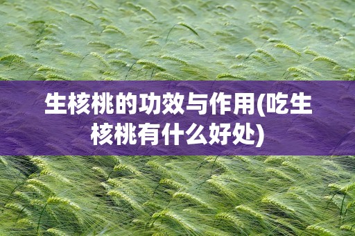 生核桃的功效与作用(吃生核桃有什么好处)