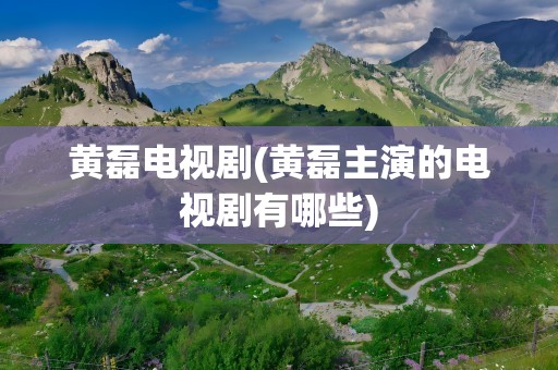 黄磊电视剧(黄磊主演的电视剧有哪些)