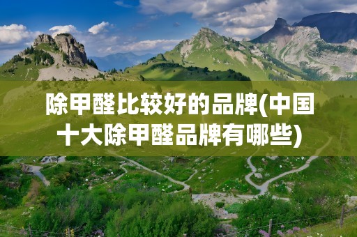 除甲醛比较好的品牌(中国十大除甲醛品牌有哪些)