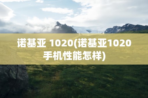 诺基亚 1020(诺基亚1020手机性能怎样)