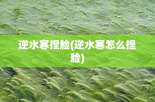 逆水寒捏脸(逆水寒怎么捏脸)