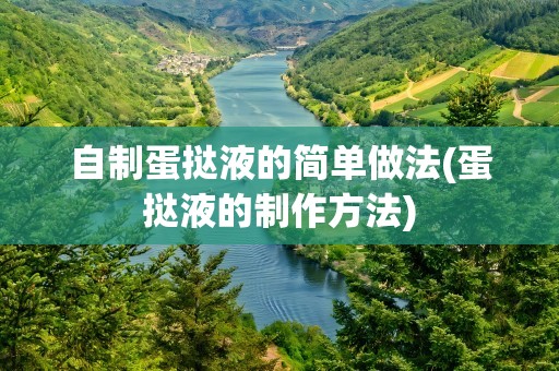 自制蛋挞液的简单做法(蛋挞液的制作方法)