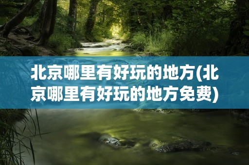 北京哪里有好玩的地方(北京哪里有好玩的地方免费)