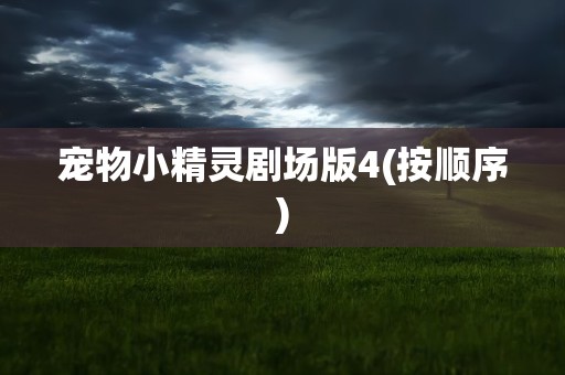 宠物小精灵剧场版4(按顺序)