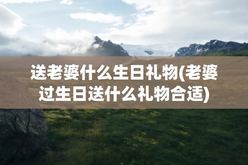 送老婆什么生日礼物(老婆过生日送什么礼物合适)