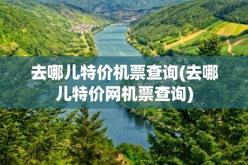 去哪儿特价机票查询(去哪儿特价网机票查询)