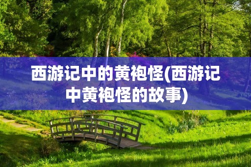 西游记中的黄袍怪(西游记中黄袍怪的故事)