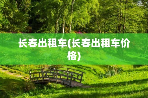 长春出租车(长春出租车价格)