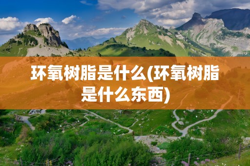 环氧树脂是什么(环氧树脂是什么东西)