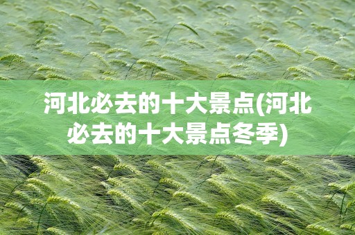 河北必去的十大景点(河北必去的十大景点冬季)